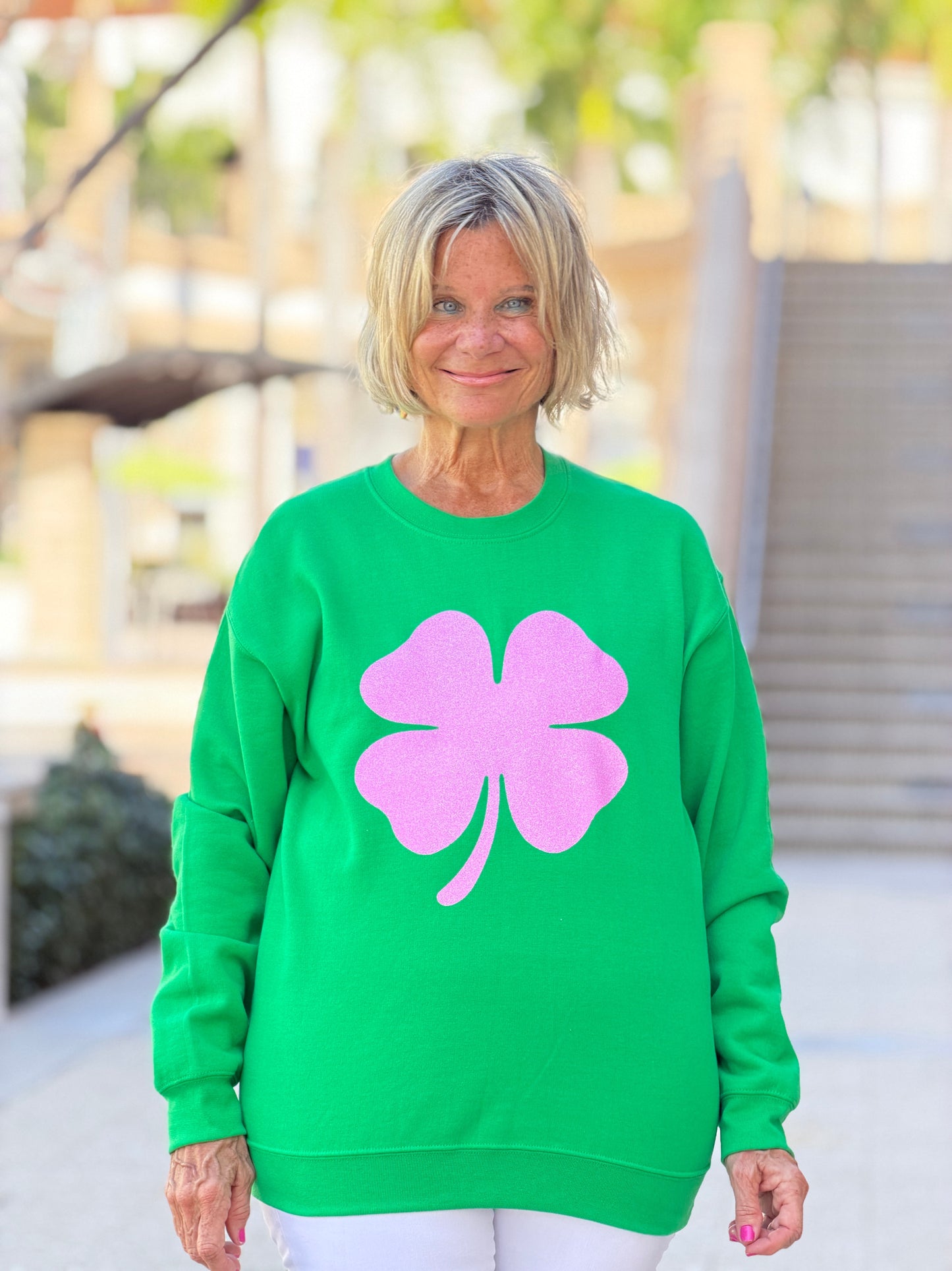 Glitter St. Pattys Day Sweatshirt - Womens St. Patricks Day