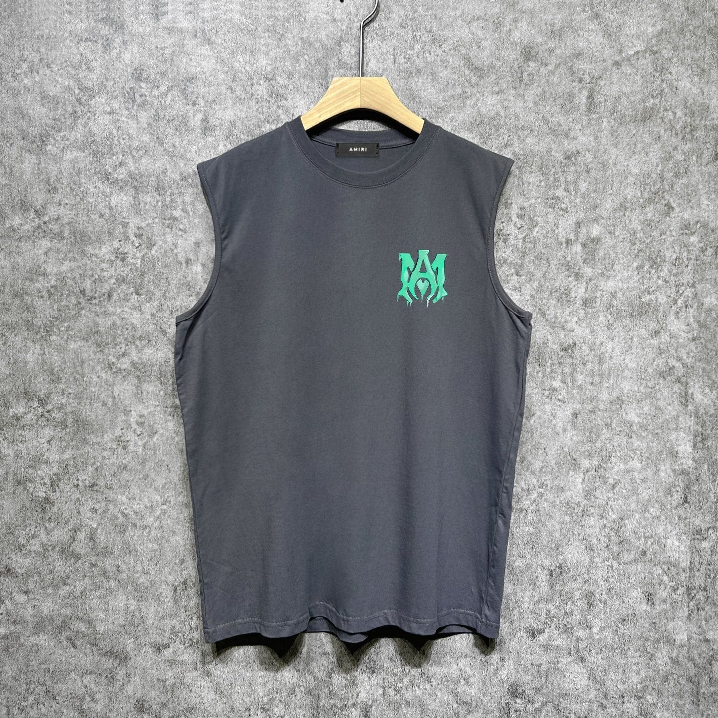Amiri tank top splash paint simple letterprinting