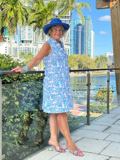 LULU B CORAL BREEZE RUFFLE DRESS