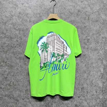 Amiri t shirts city forest printing short sleeve