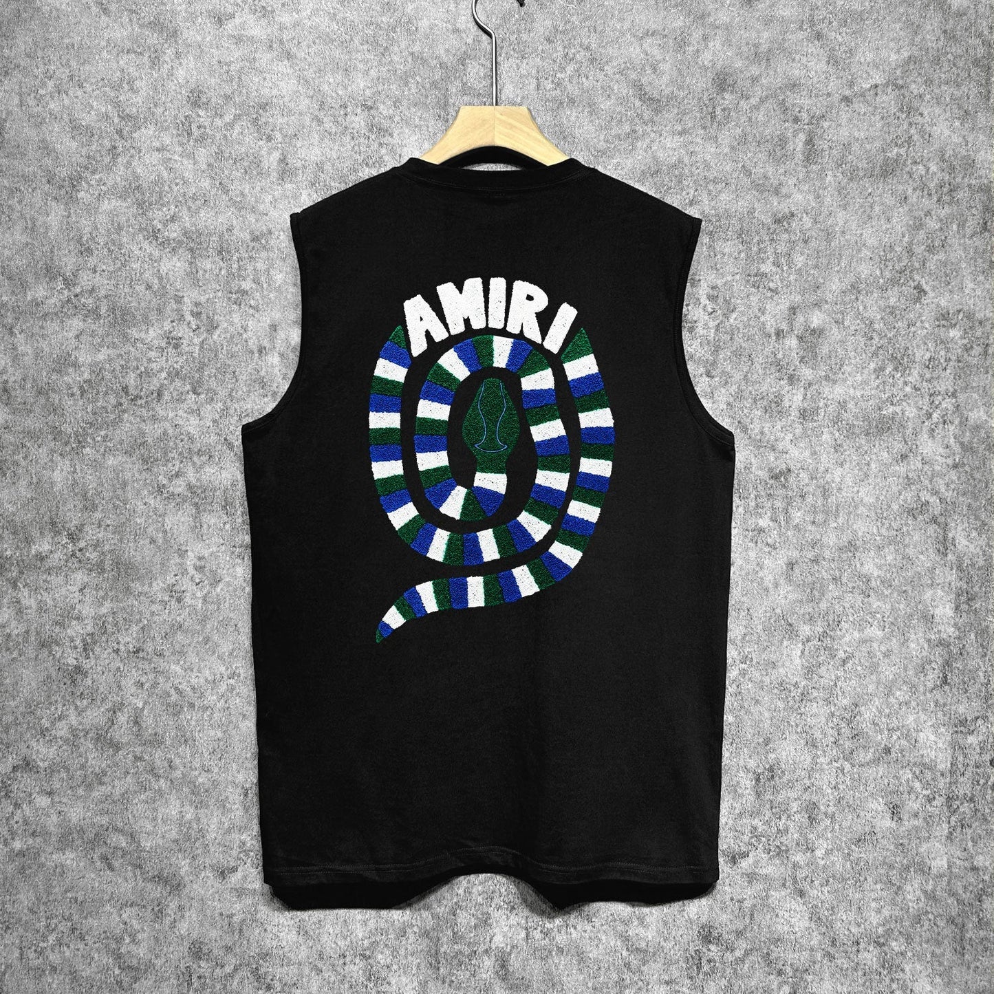 Amiri tank top patchwork colorful snake printing