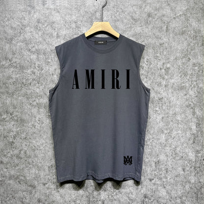 Amiri tank top letter spider printing