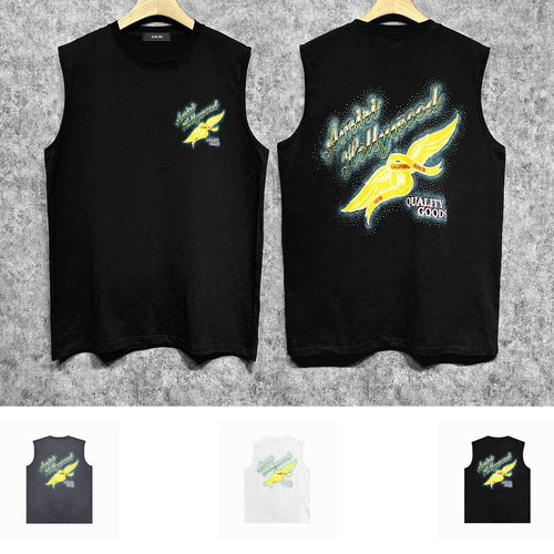 Amiri tank top star point wings printing