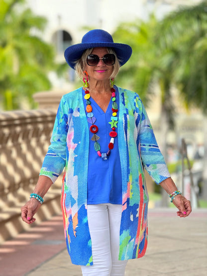LULU-B BLUE TAILORED V