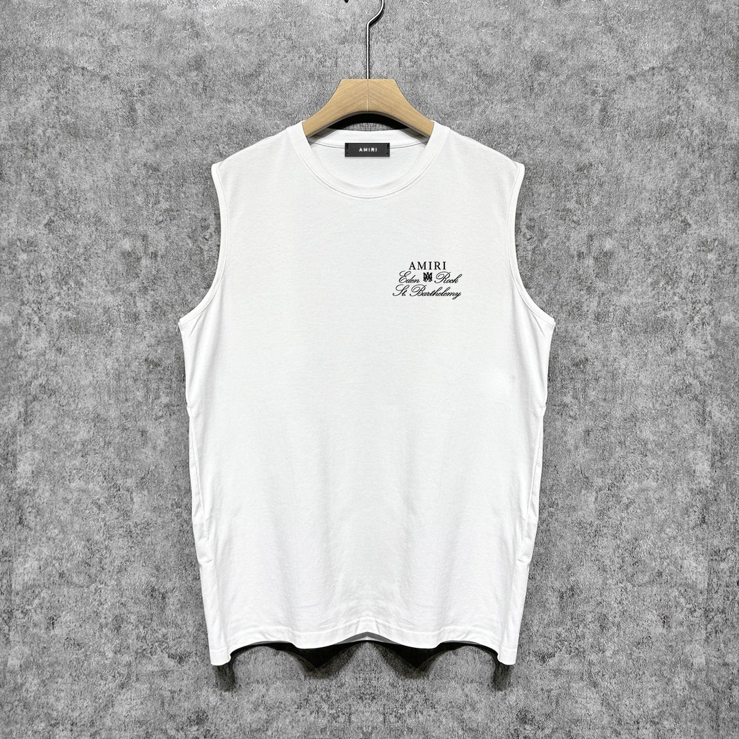 Amiri tank top sketch airplane letterprinting