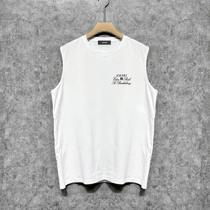 Amiri tank top sketch airplane letterprinting