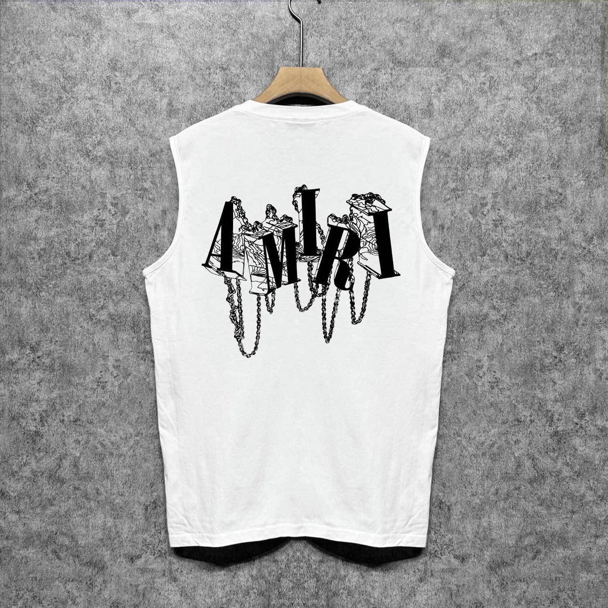 Amiri tank top chain letter printing