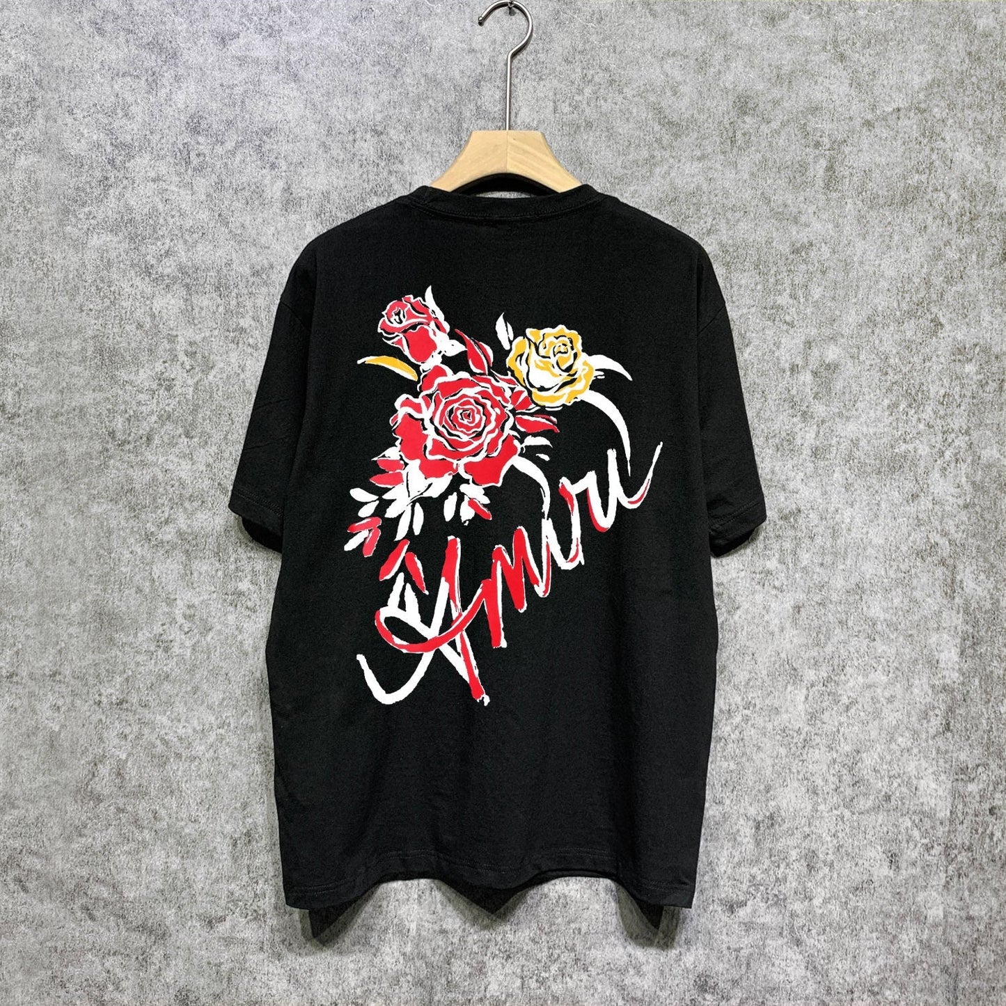 Amiri t shirts flower printing short sleeve