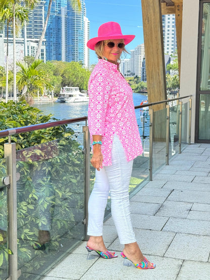 LULU B TROPIC PETALS TUNIC