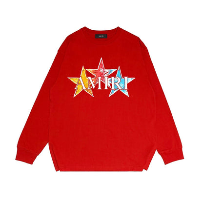 Amiri Long Sleeved Shirt Printed Trendy Pure Cotton