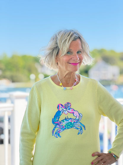 BEACH CLUB YELLOW CRAB SWEATER