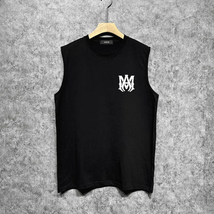 Amiri tank top flat thick letter spider armband printing