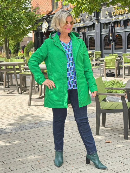 LOGAN GREEN RAINCOAT