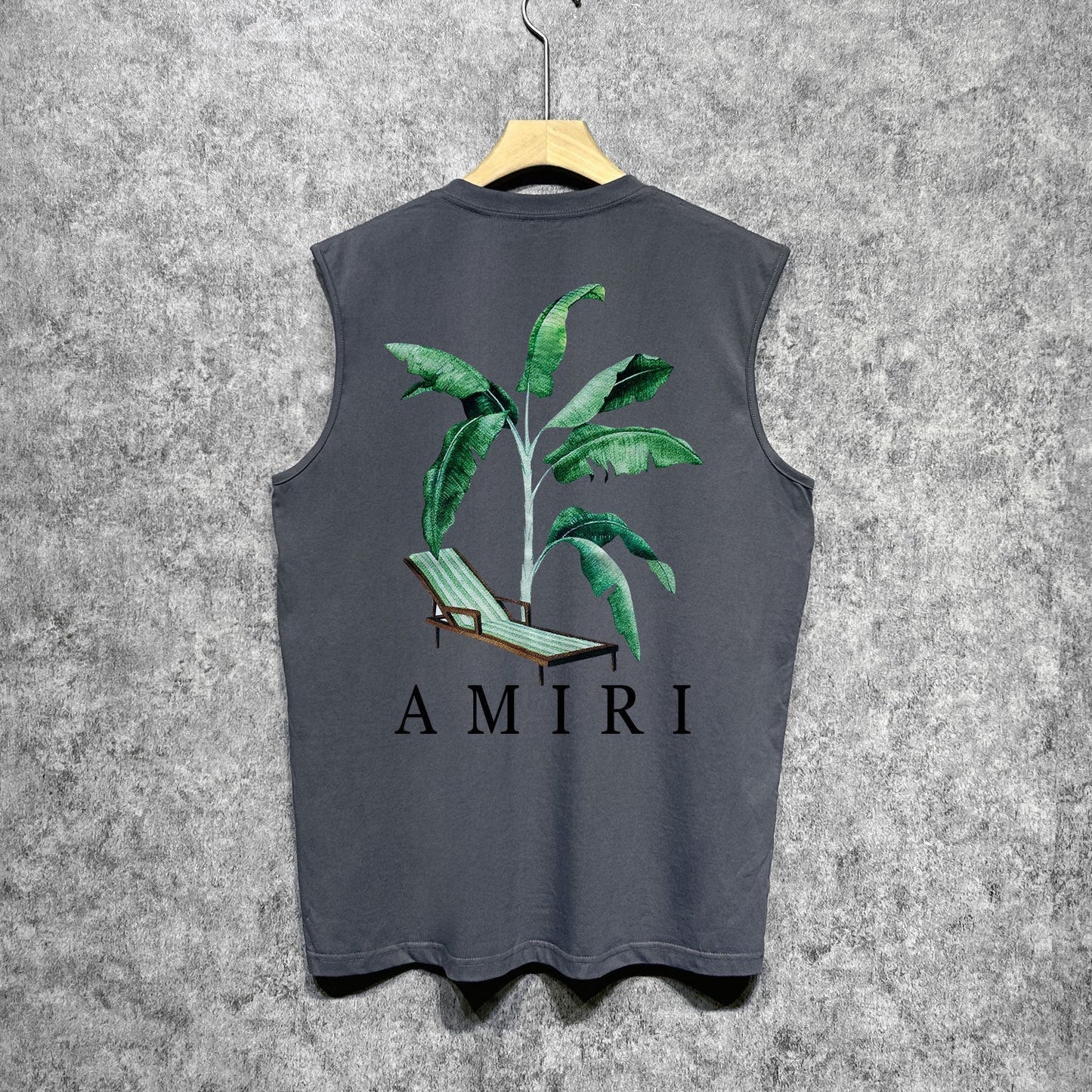 Amiri tank top beach chair printing