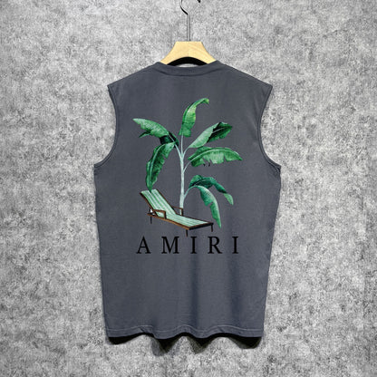 Amiri tank top beach chair printing