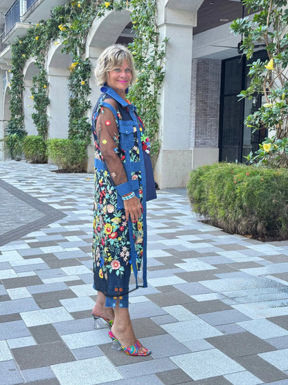 AFTERNOON NAVY LACE JACKET