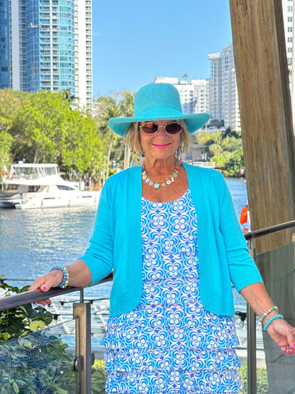 LULU B COASTAL BLOOM CHA CHA DRESS
