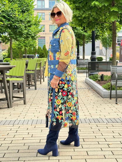 AFTERNOON AT THE GARDEN LACE NAVY DUSTER