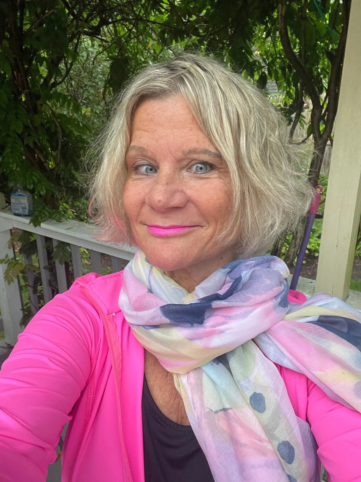 FANCY PRINT FALL SCARF