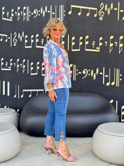 Ethyl Button Cuff Capri - Sincere