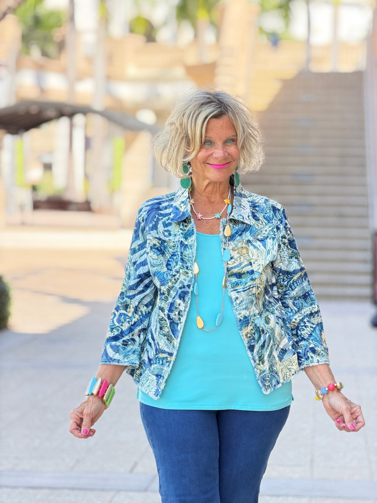 Ethyl Casual Charm Jacket - Pistac