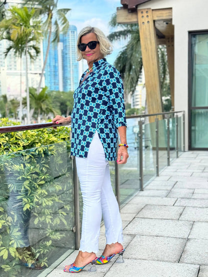 BLUE MEDALLION TUNIC