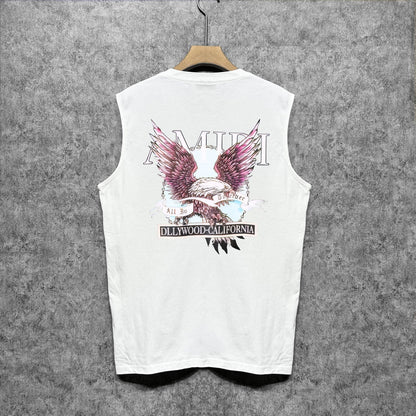 Amiri tank top flying eagle medal printing