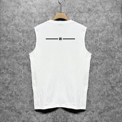 Amiri tank top small spider letter horizontal stripprinting