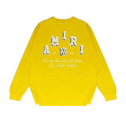 Amiri Long Sleeved Shirt Printed Trendy Pure Cotton