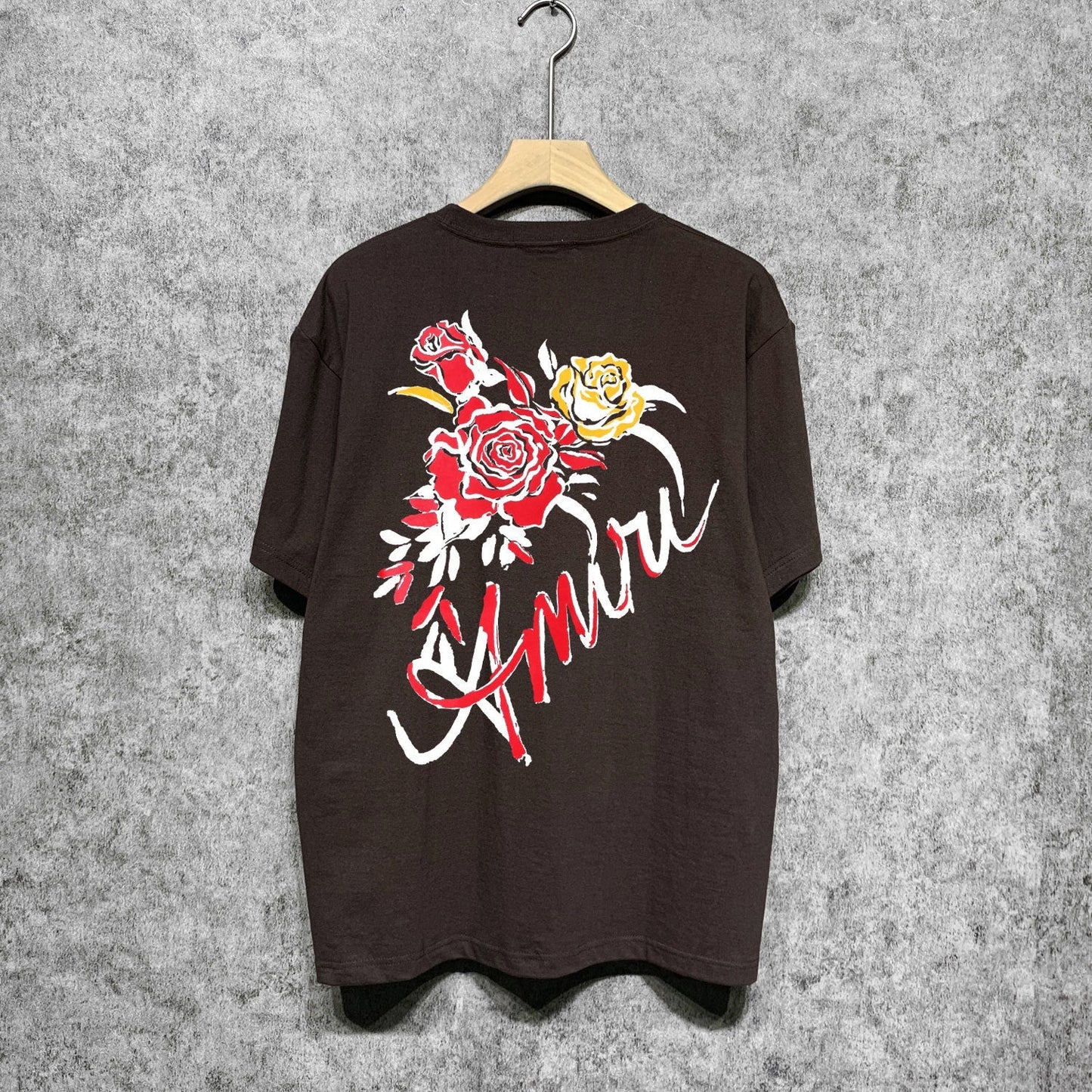 Amiri t shirts flower printing short sleeve