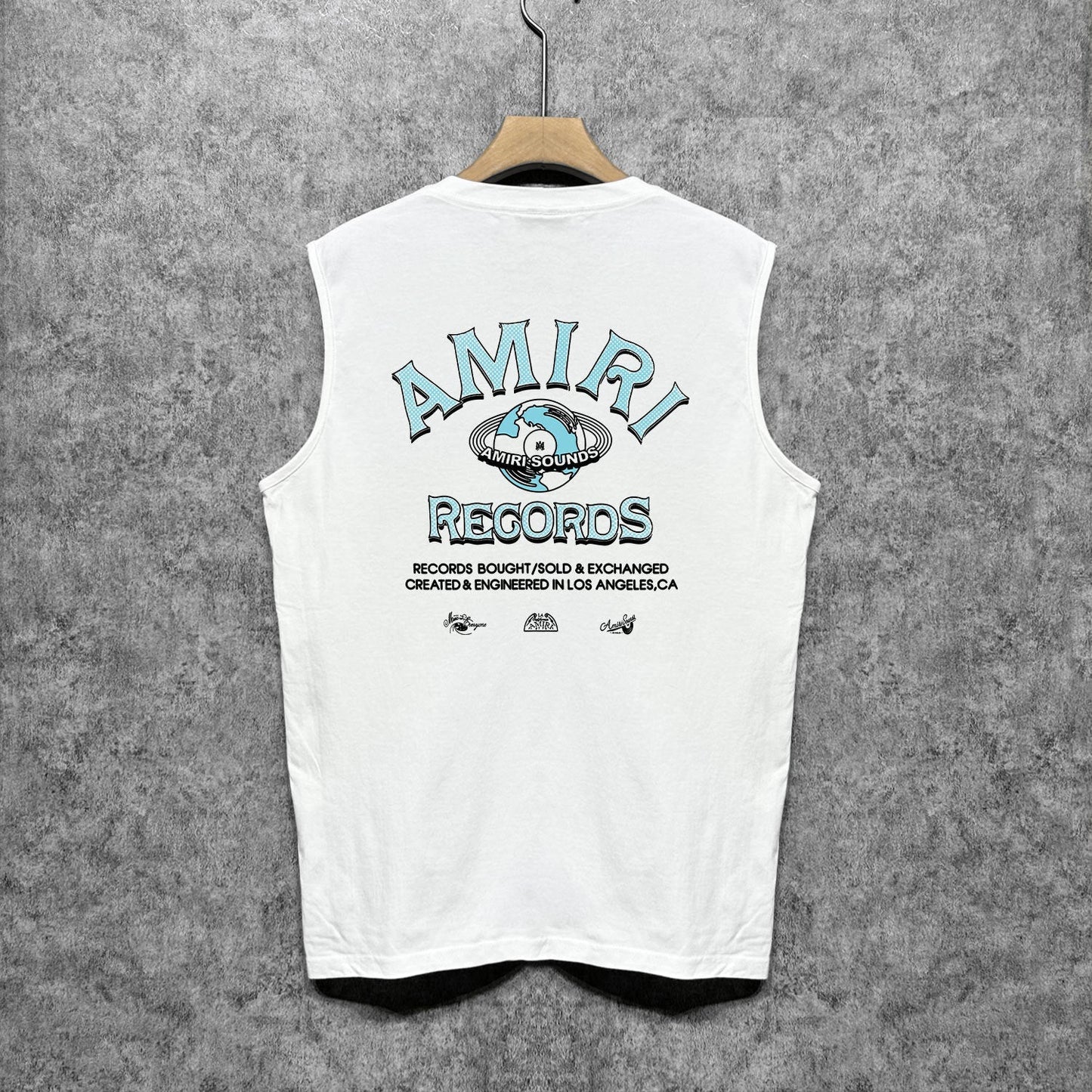 Amiri tank top earth letter printing
