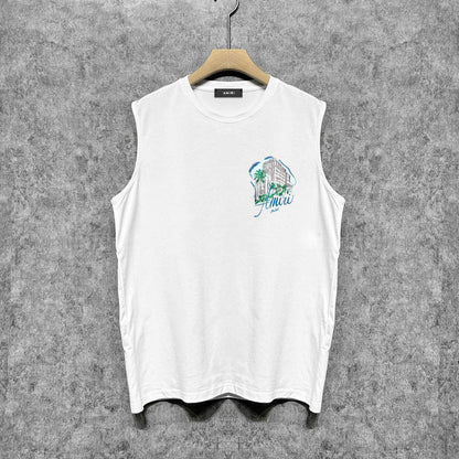 Amiri tank top urban forest printing