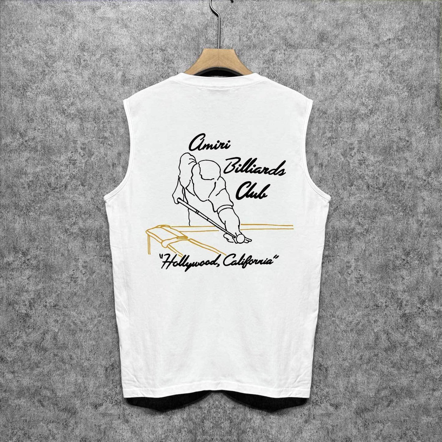 Amiri tank top billiards sketch printing