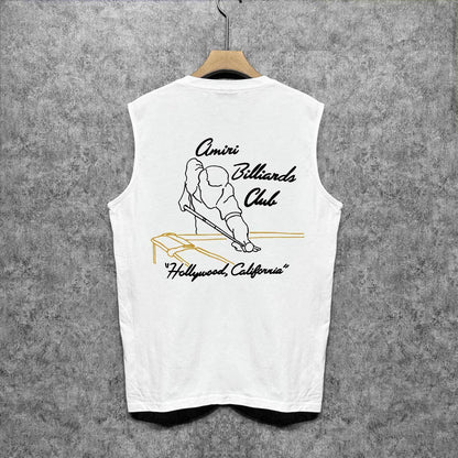 Amiri tank top billiards sketch printing