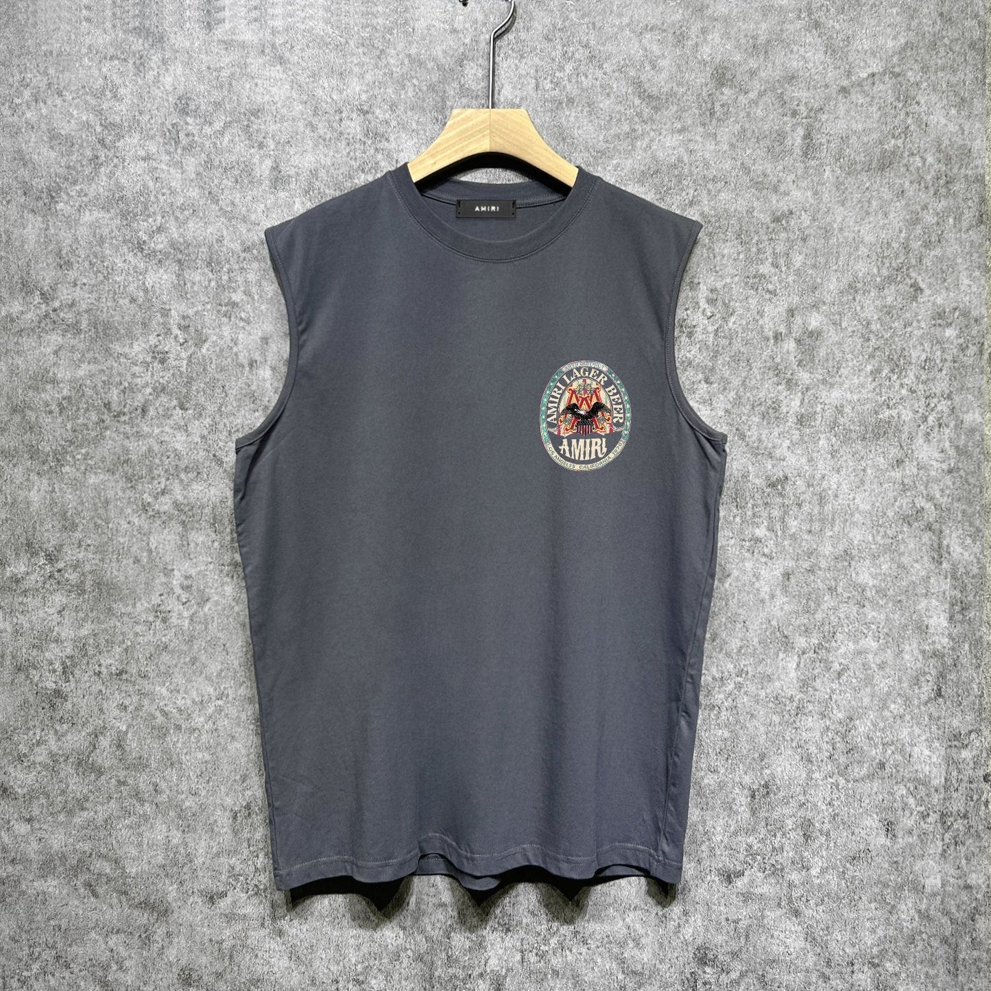 Amiri tank top oil painting flying eagle printing