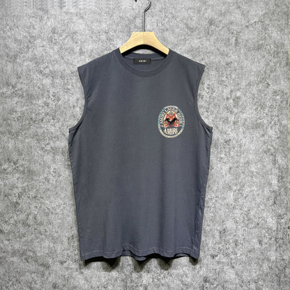 Amiri tank top oil painting flying eagle printing