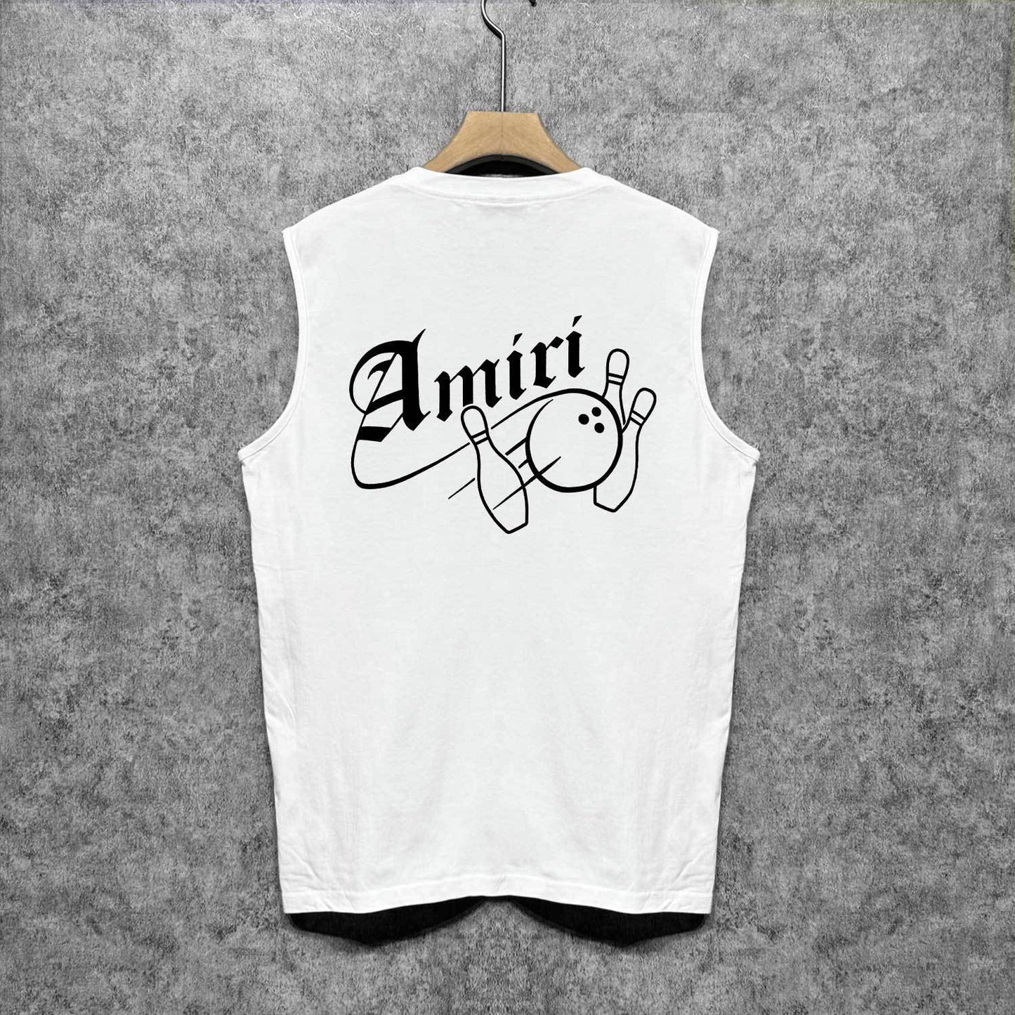 Amiri tank top bowling print