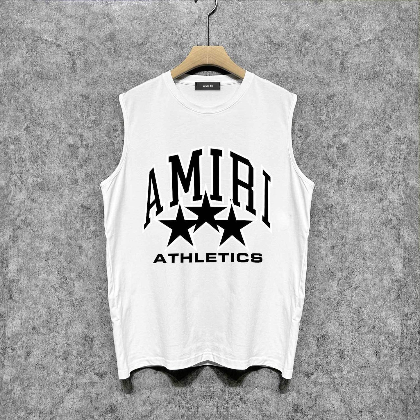 Amiri tank top stroke five-pointed star printing