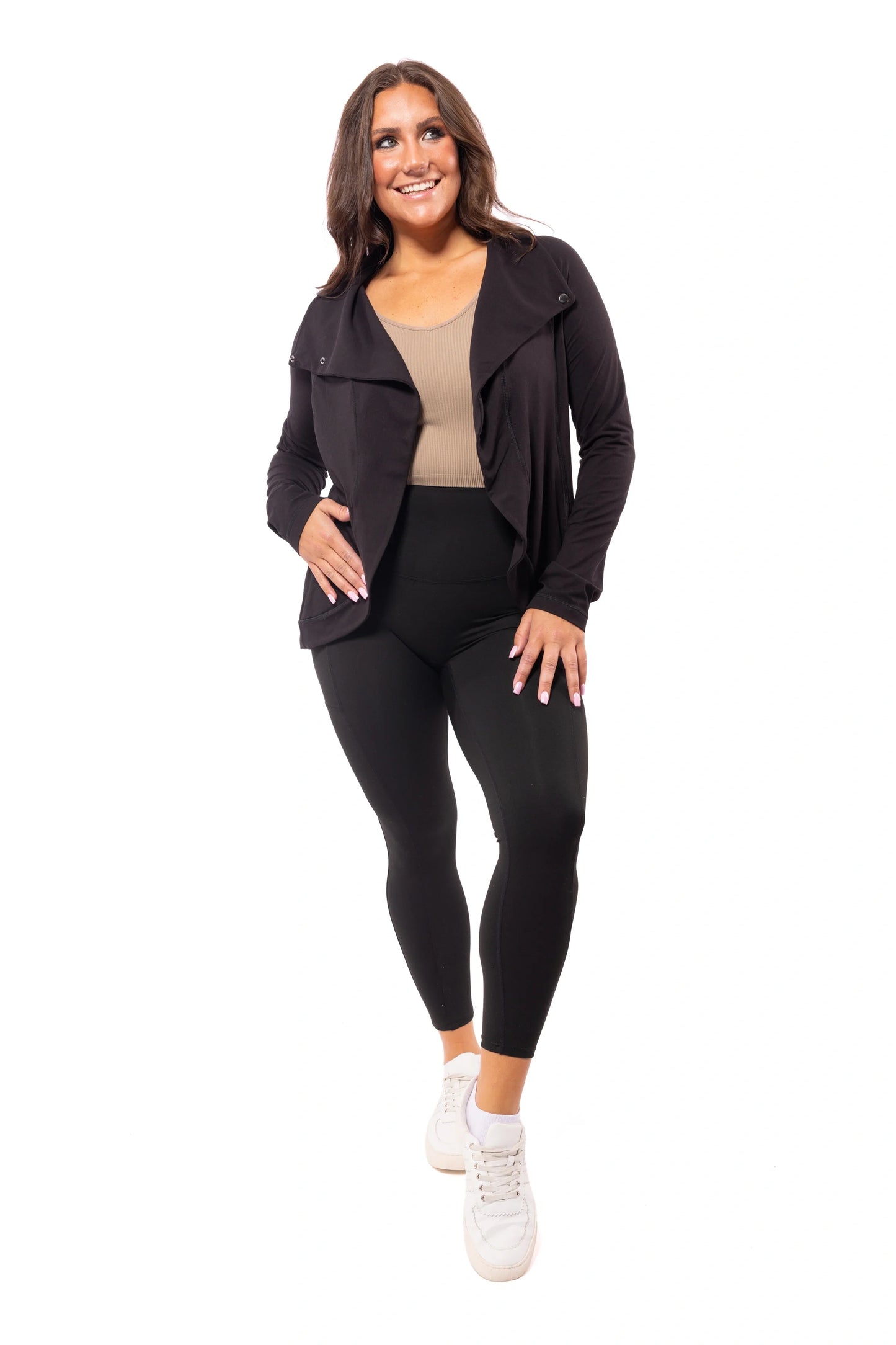 Passion Over Perfection Women's Cowl Neck Asymmetric Jacket