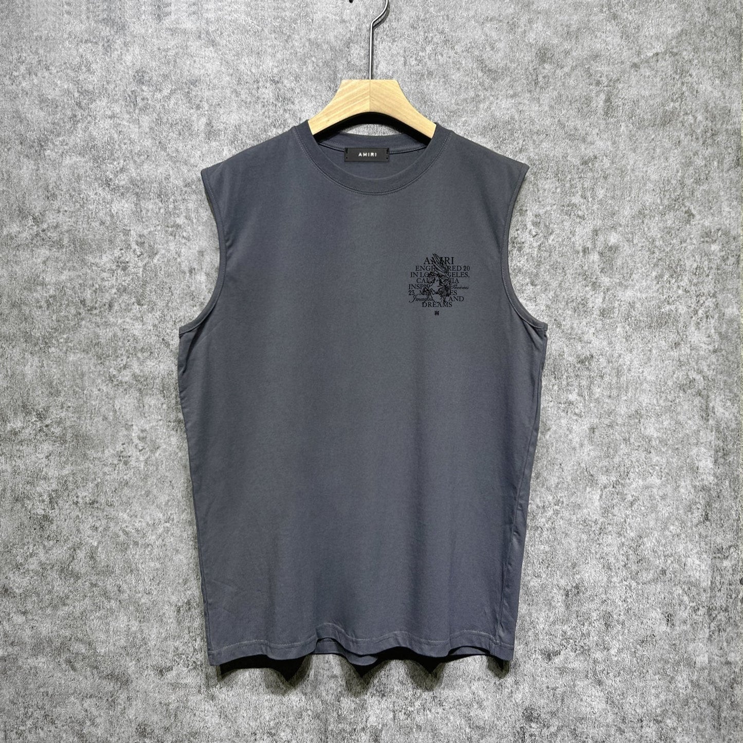 Amiri tank top letter pegasus printing
