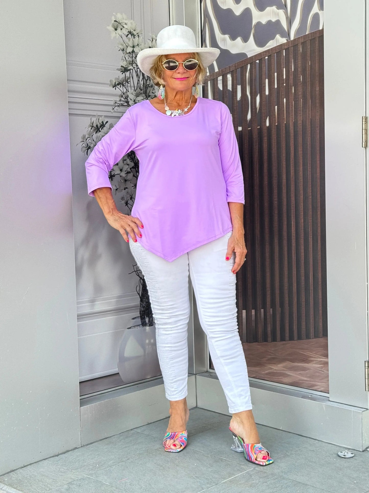 LULU-B LILAC ASYMMETRIC TOP
