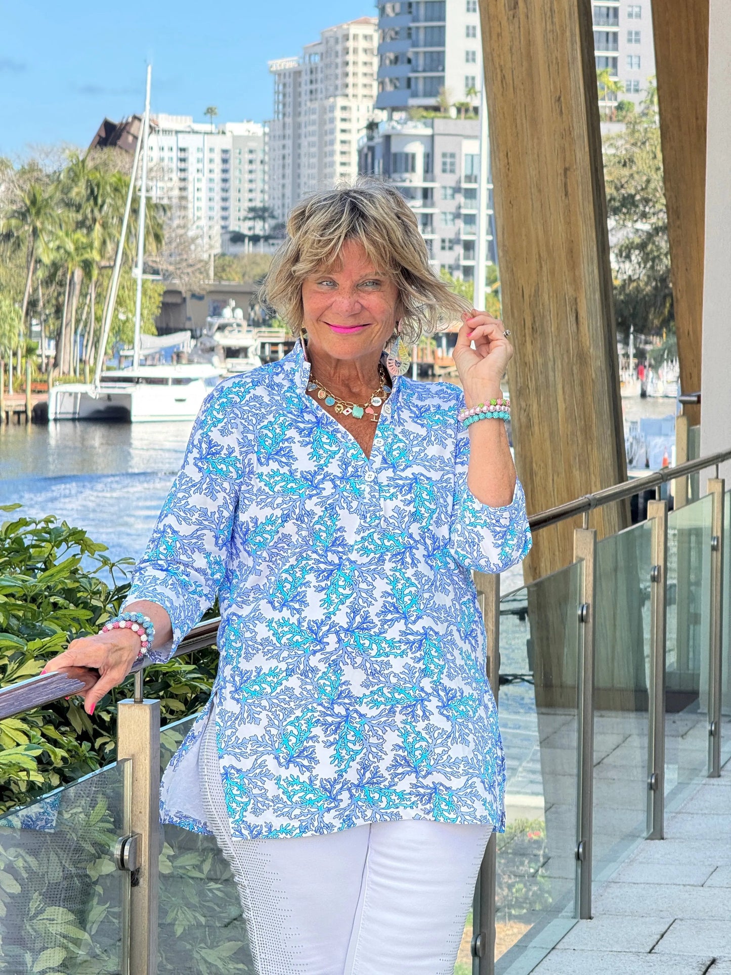 LULU B CORAL BREEZE TUNIC