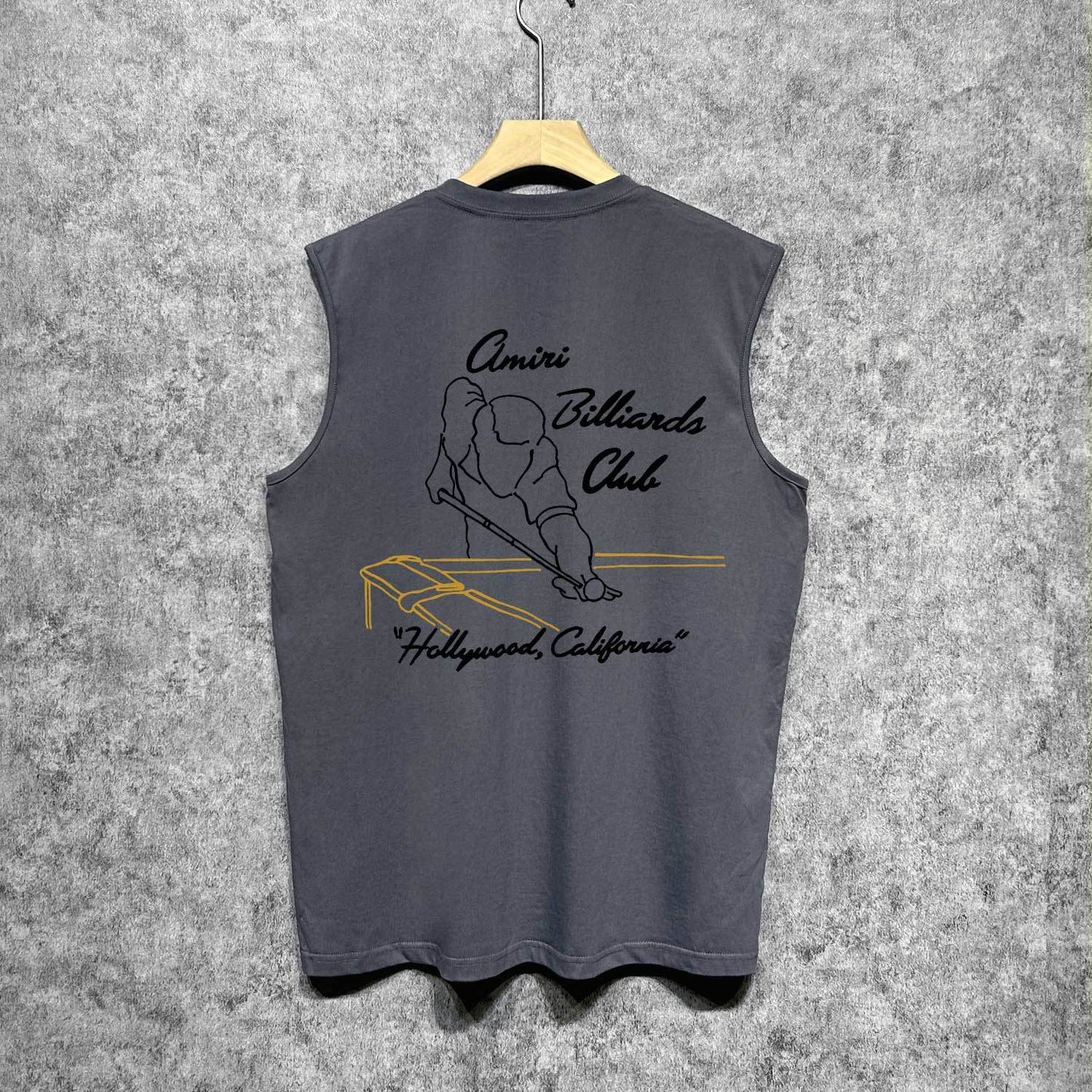 Amiri tank top billiards sketch printing