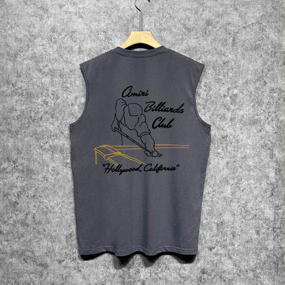 Amiri tank top billiards sketch printing