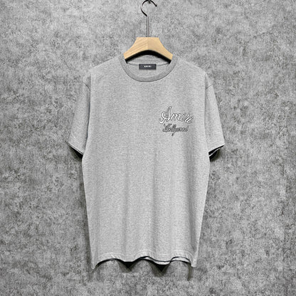 Amiri t shirts letter padded printing short sleeves