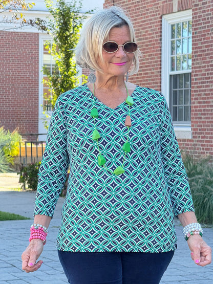 Lulu B  Bay Club V Neck Top