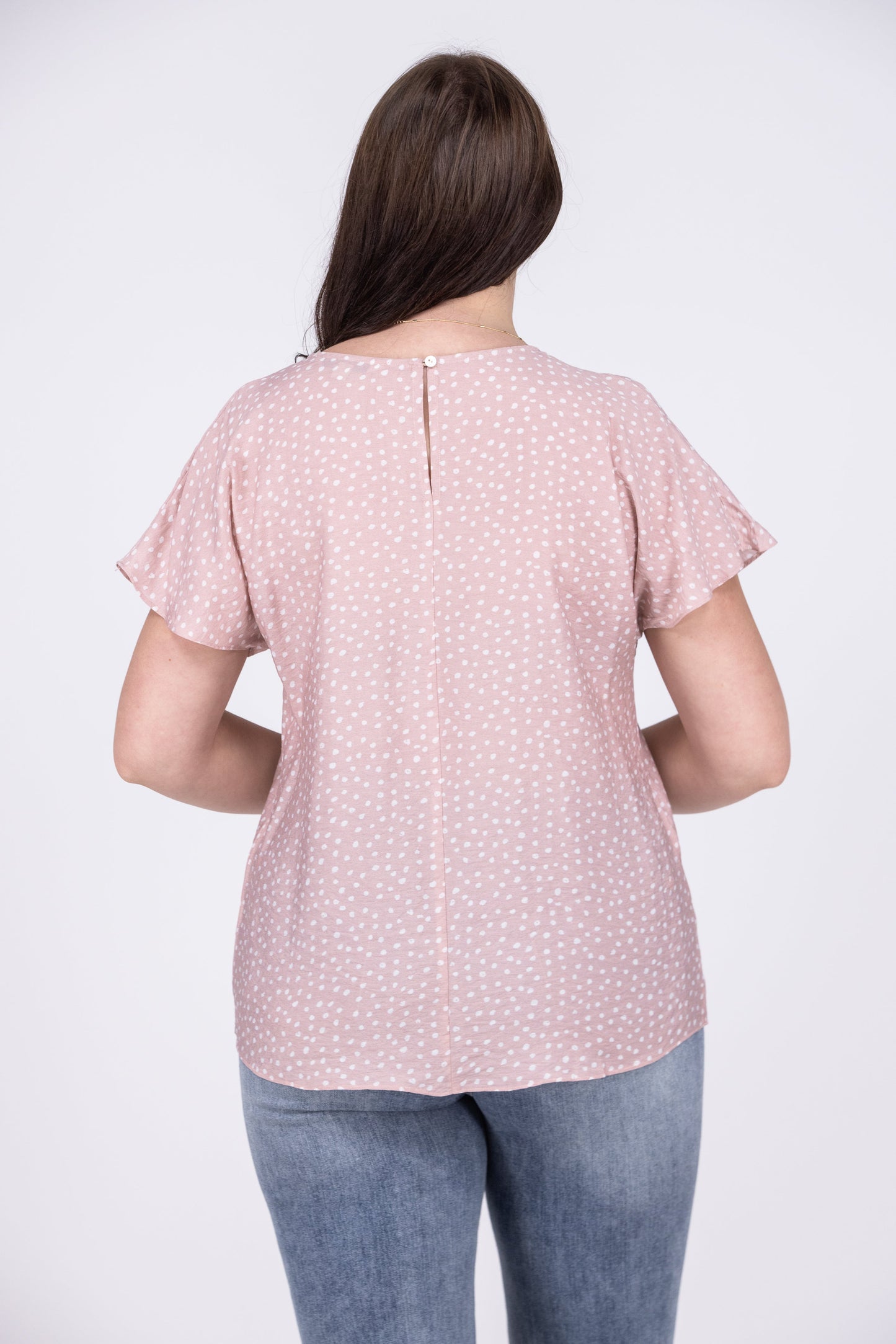 People Fall In Love Everyday Ruffle Short Sleeve Top