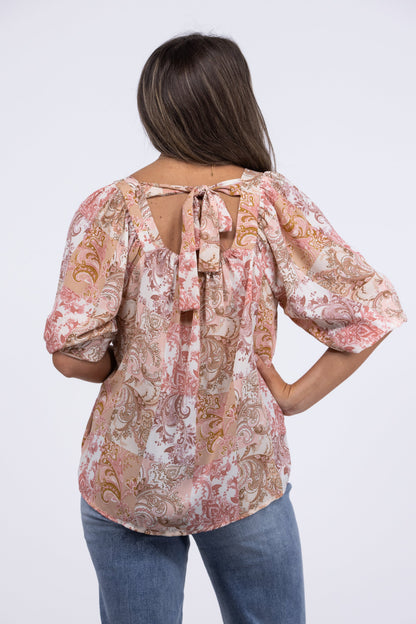 Meet and Eat Women's 3/4" Balloon Sleeve Top