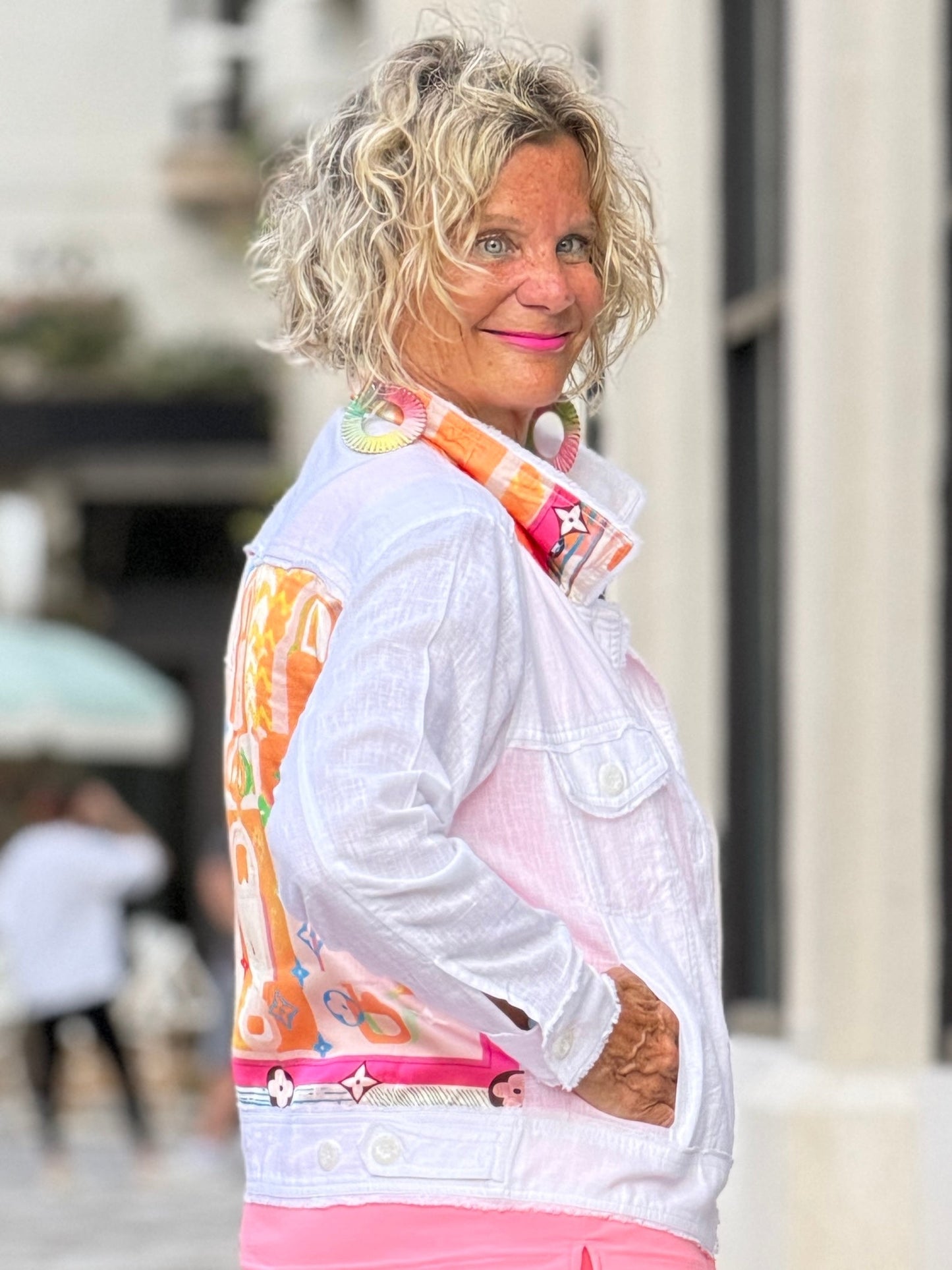 LINEN PALM BEACH DESIGNER  JACKET