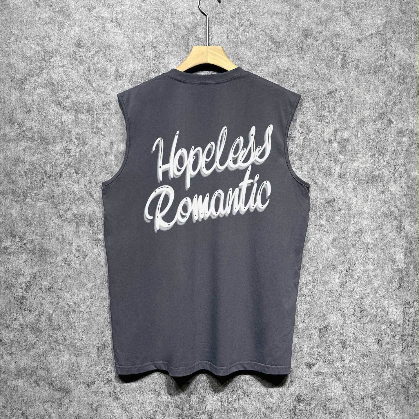 Amiri tank top heart wolf head printing
